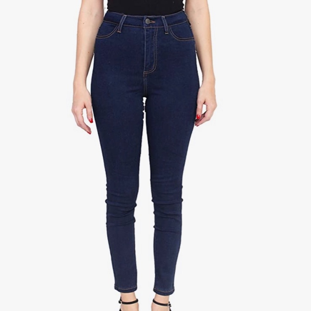 Cello High Waisted Dark Wash Skinny Jeans